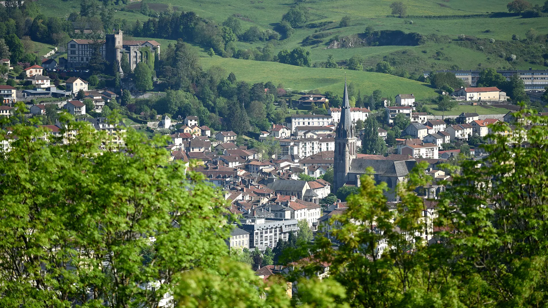 Vue sur Aurillac du sommet