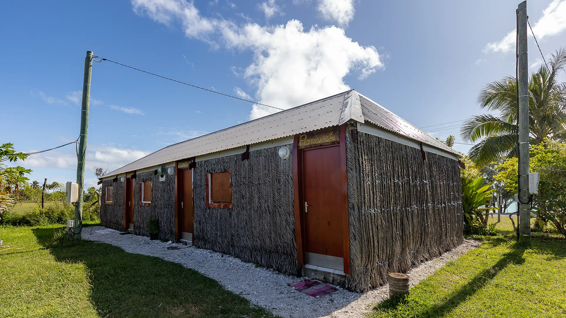 Large thatched hut