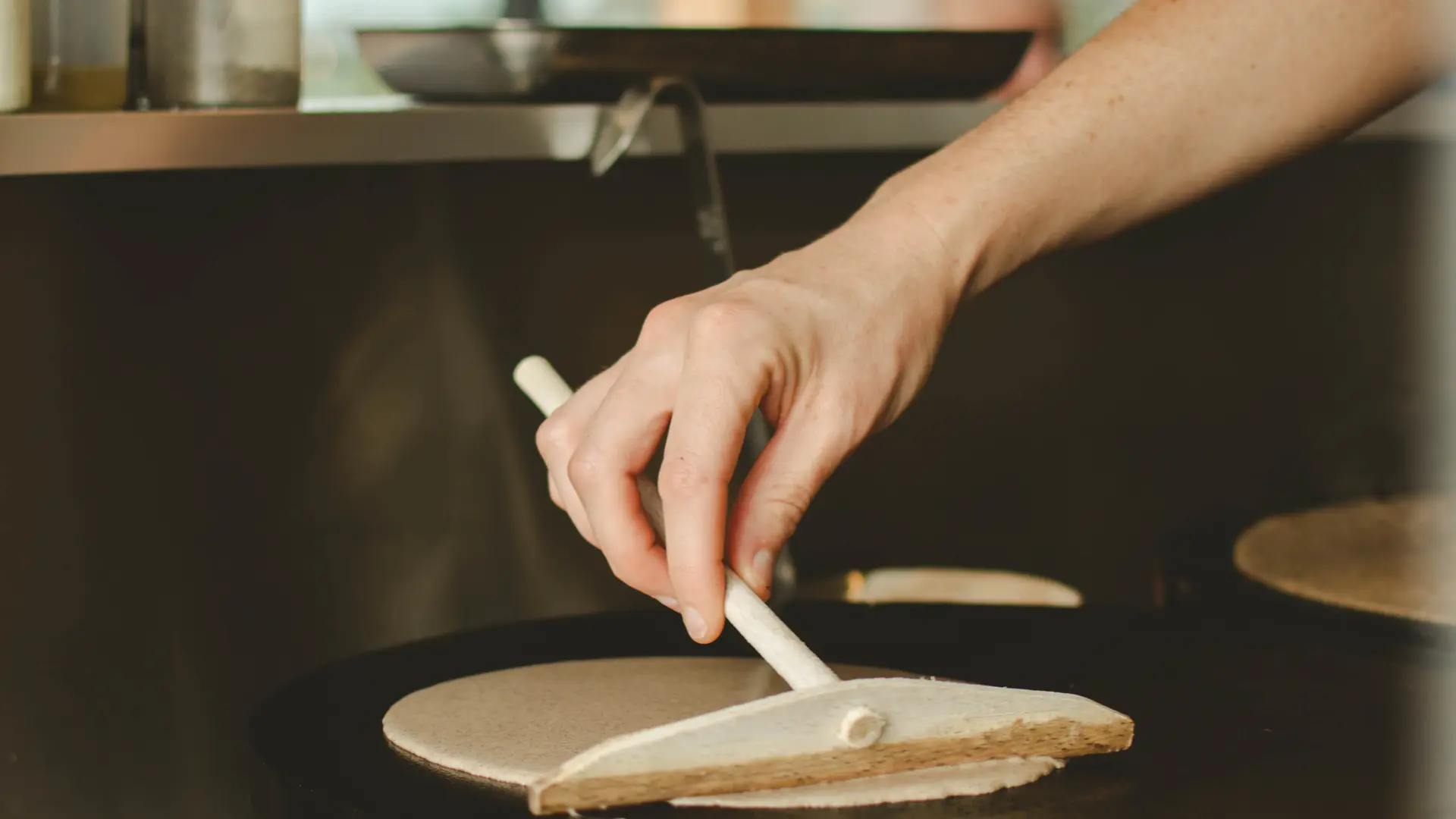 Cuisson d'une crêpe