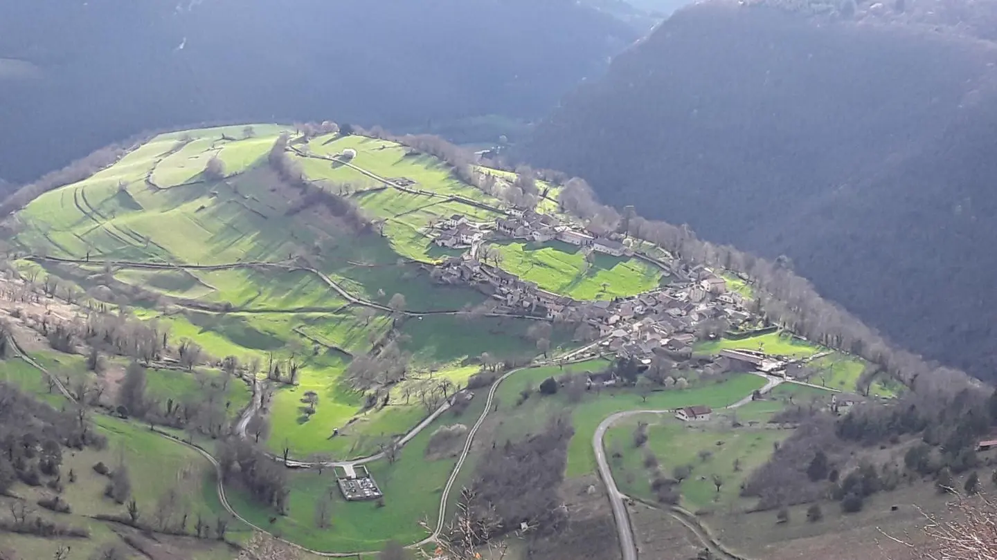 Oncieu, le village vu du ciel