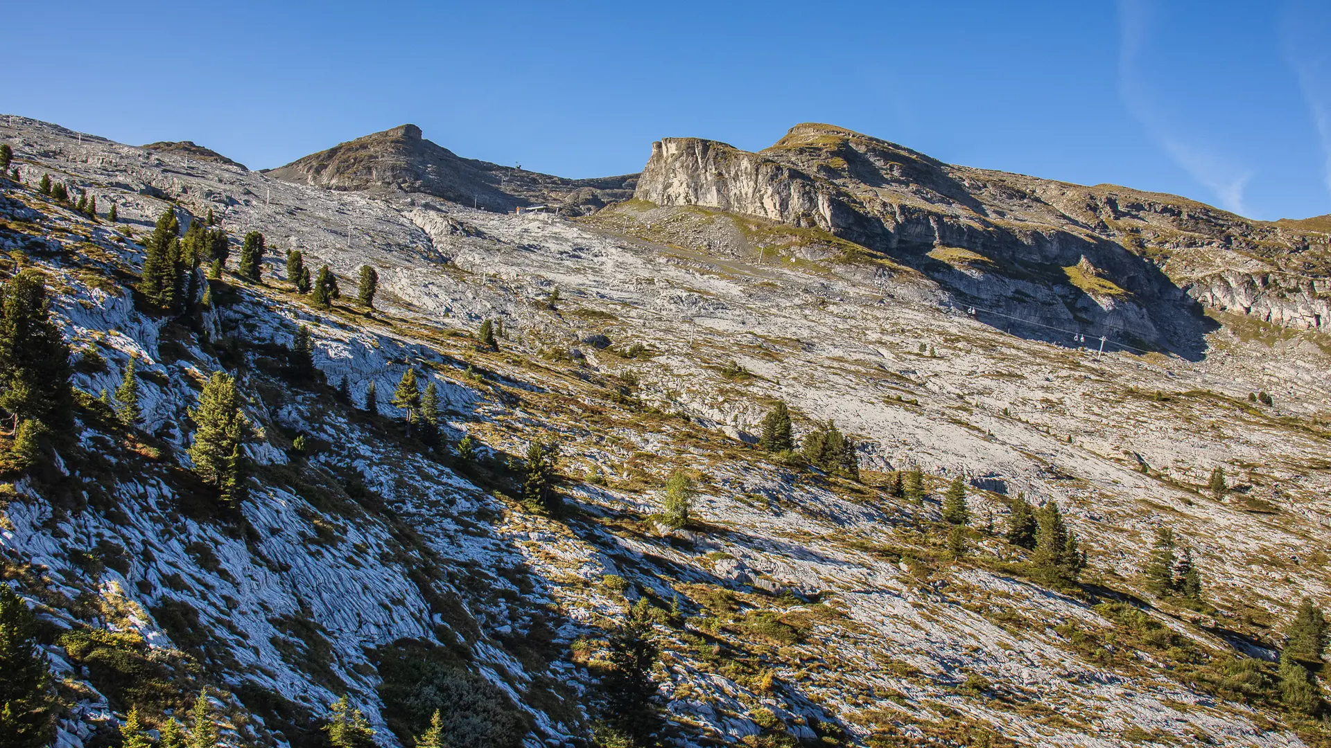 Vue aérienne du Désert de Platé du côté de Flaine