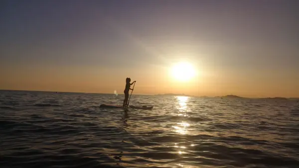 Sunset apero stand up paddle