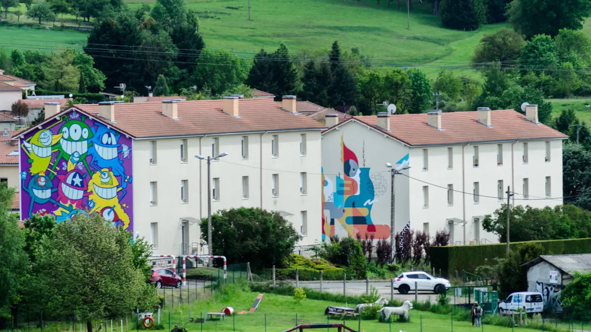 El Pez, mur peint Roche-La-Molière