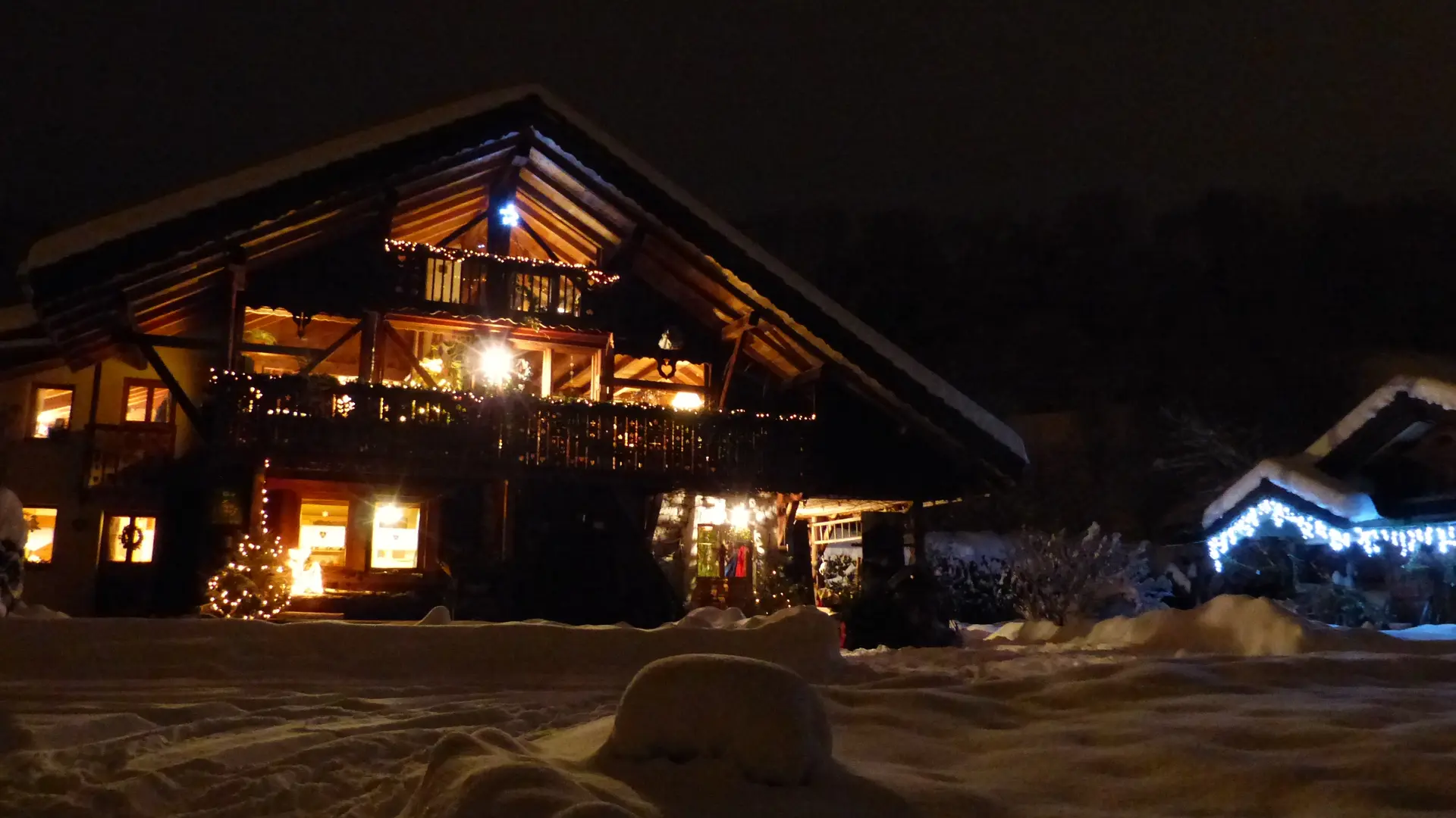 Chalet hiver nuit