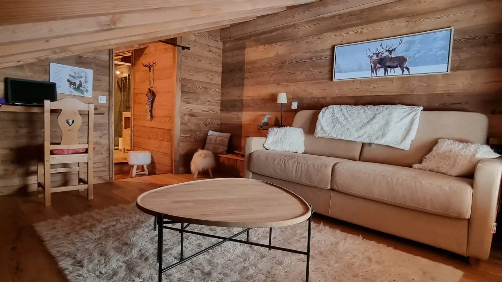 Chambre du Duplex avec canapé convertible