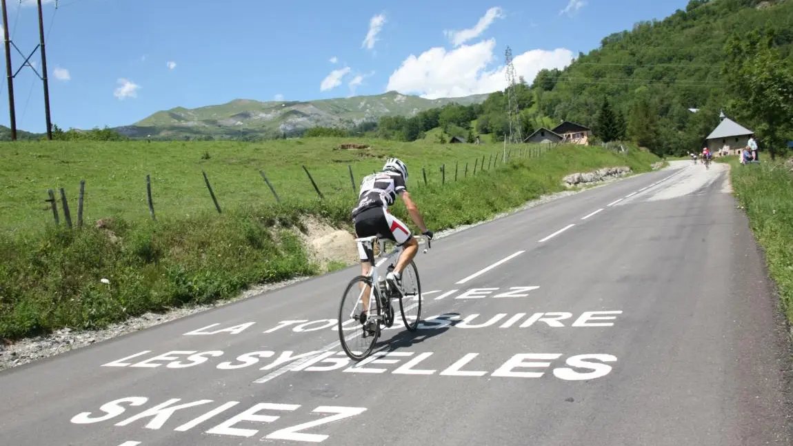 Montée de La Toussuire lors de l'étape du Tour en 2012