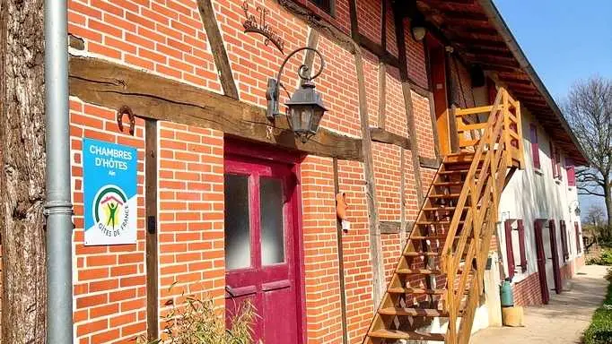 Escalier menant au gîte