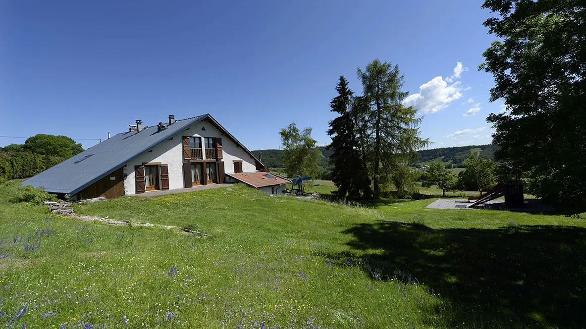 la façade coté chambre à l'Ouest de plain pieds