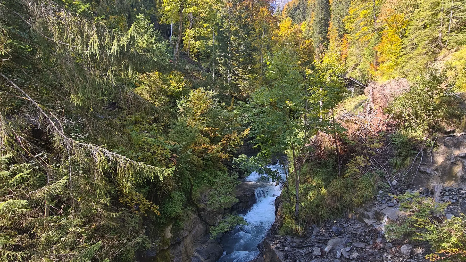 vue sur le Torrent des Fours depuis le Pont de Flée