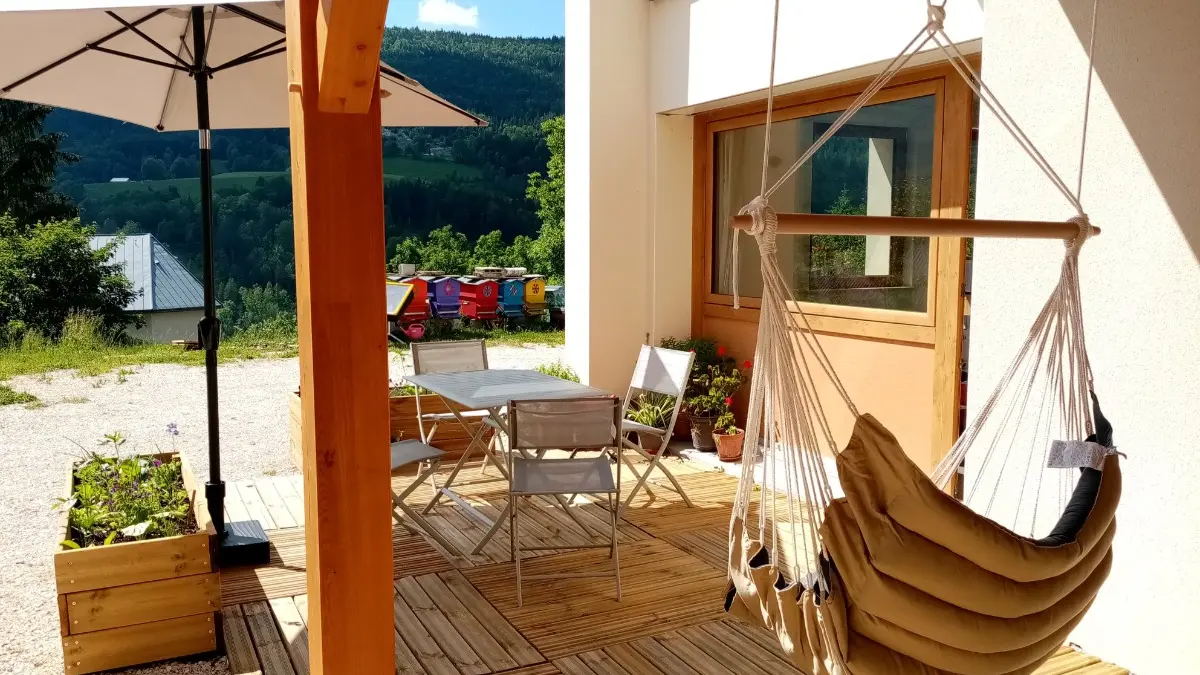 Gîte La Pierre à Sel, Vue de la terrasse