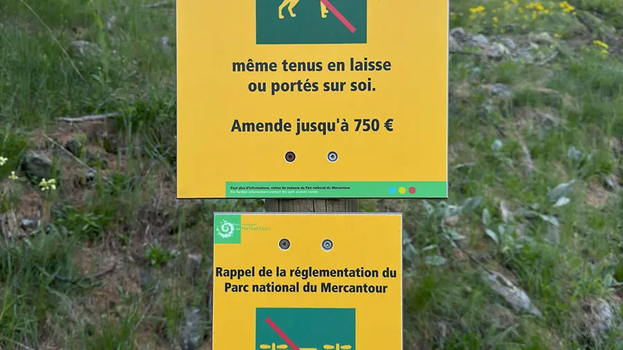 La règlementation dans le parc national du Mercantour