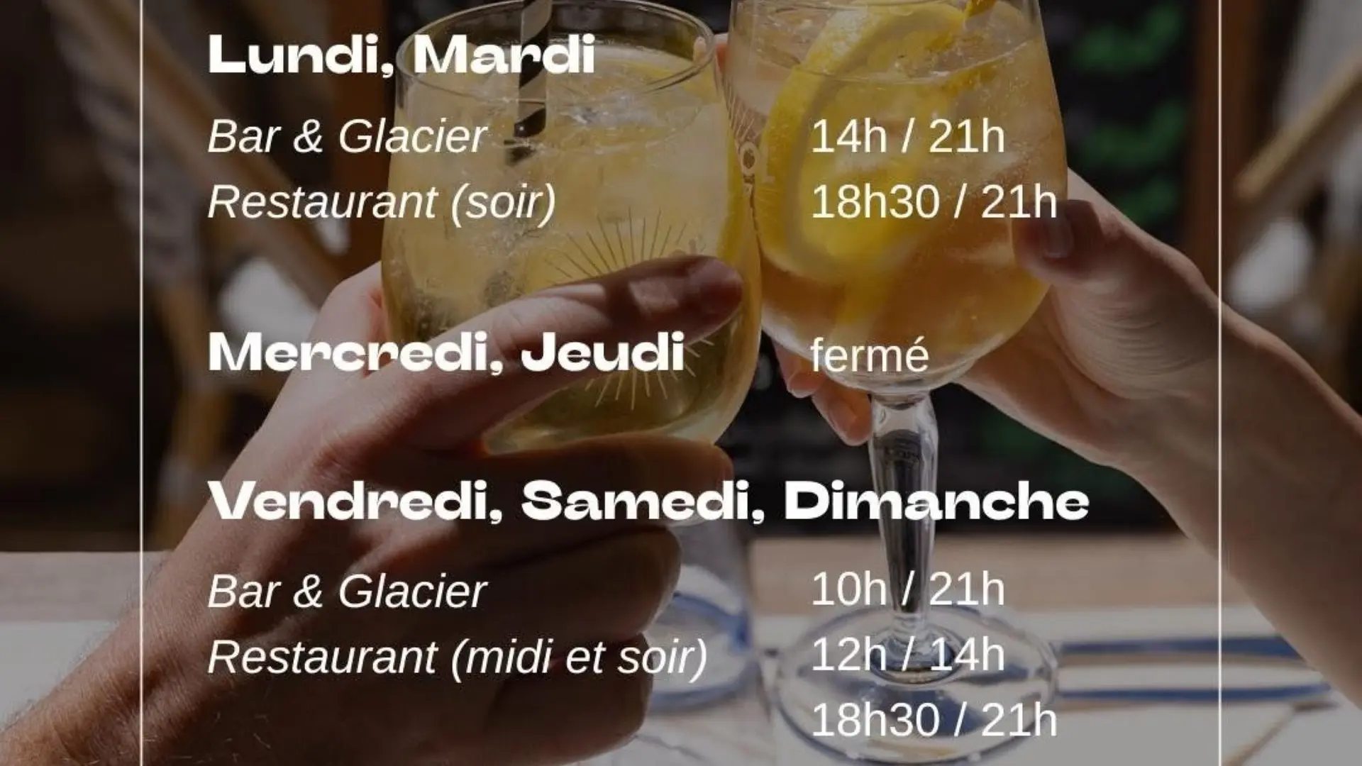 Nouveaux horaires d'été