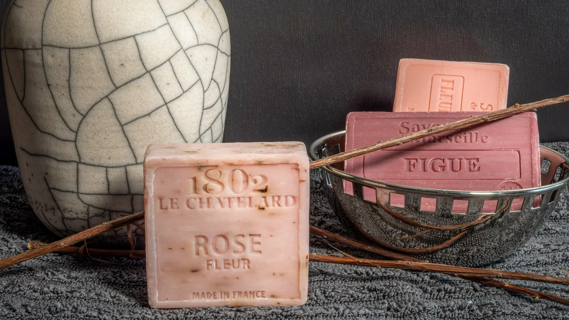 Savon sans Huile de Palme Rose Fleurs