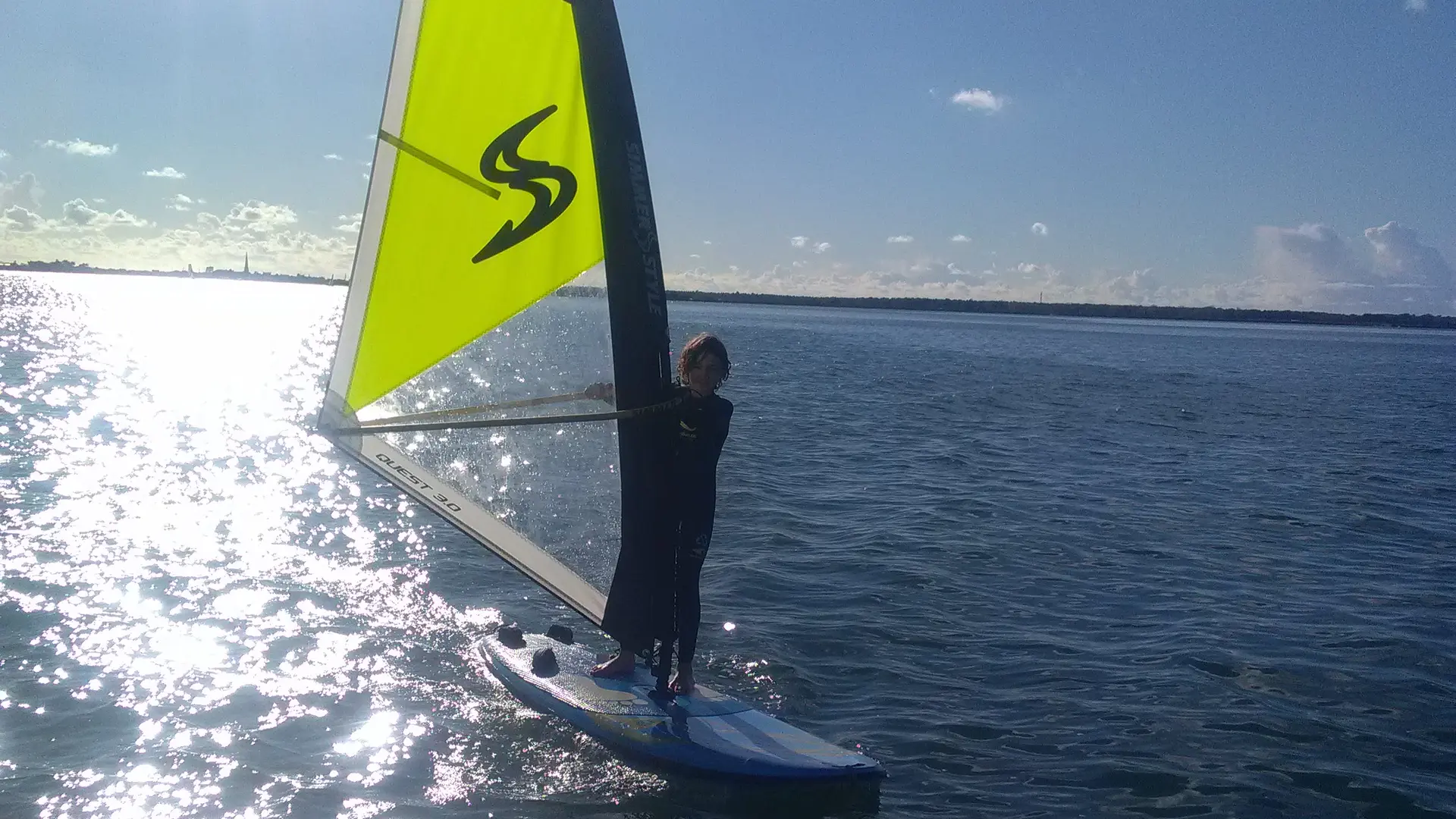 Planche à voile sur le Fier d'Ars