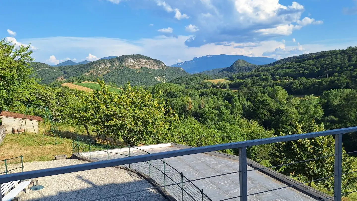 vue de la terrasse en bois