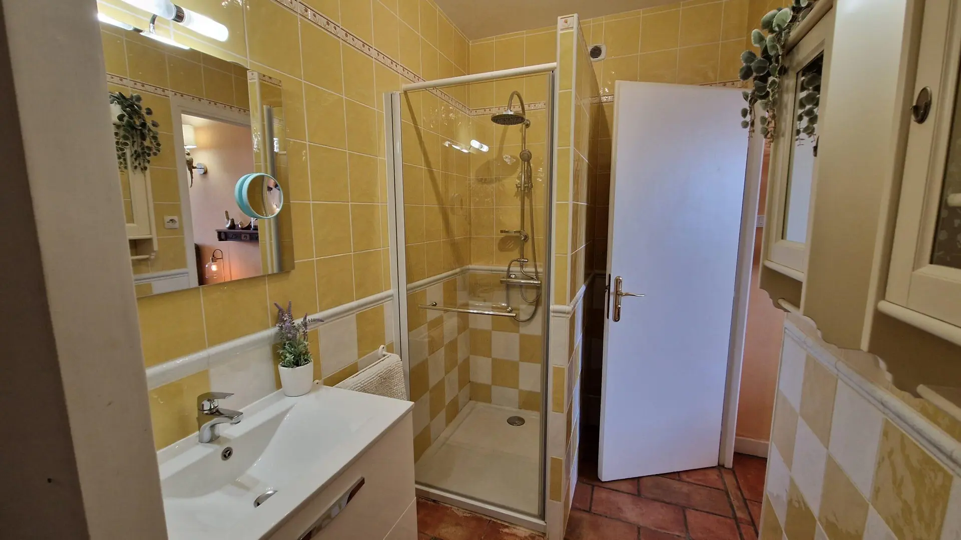 One of the bathrooms