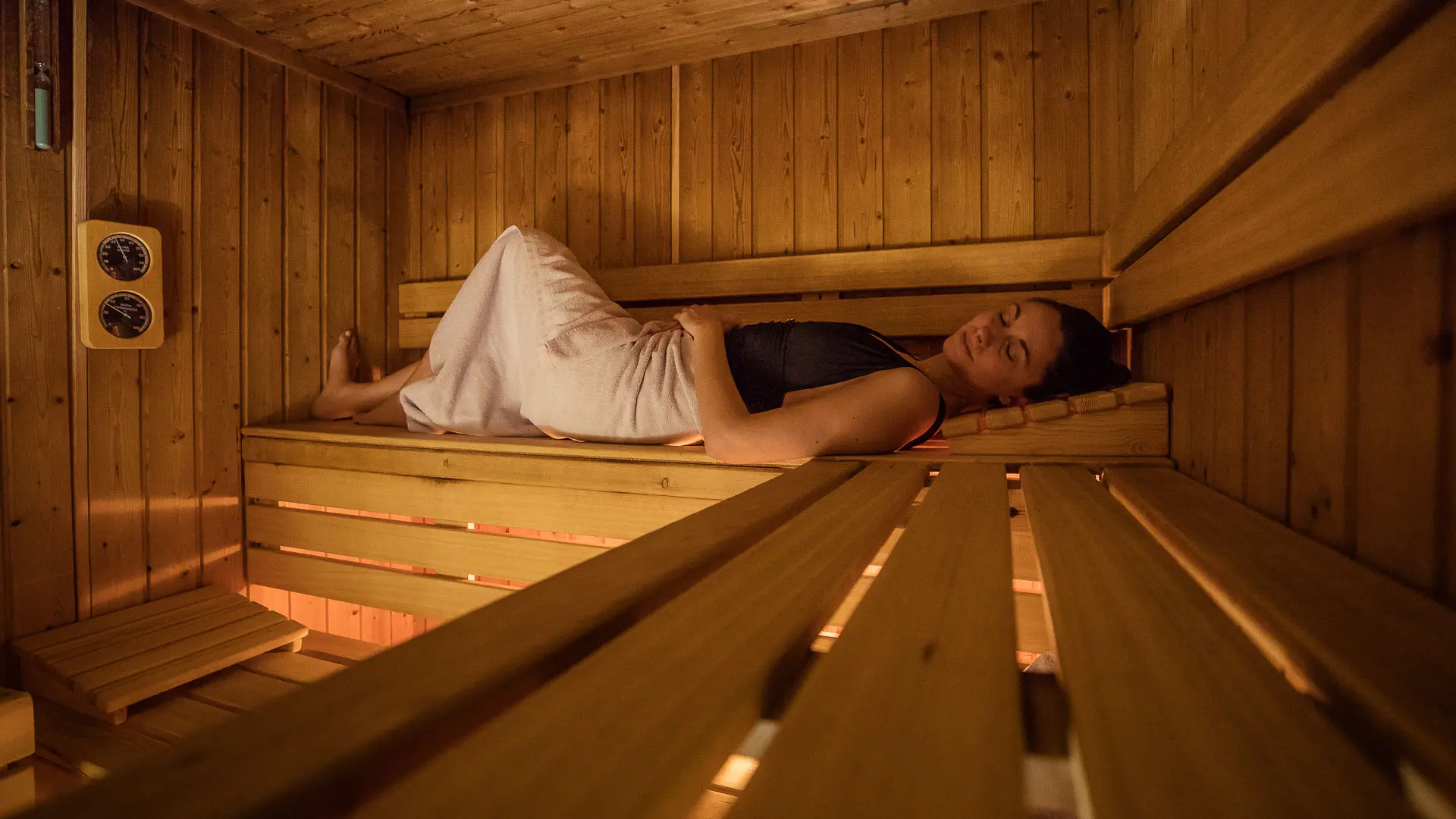 Instant bien-être dans le sauna