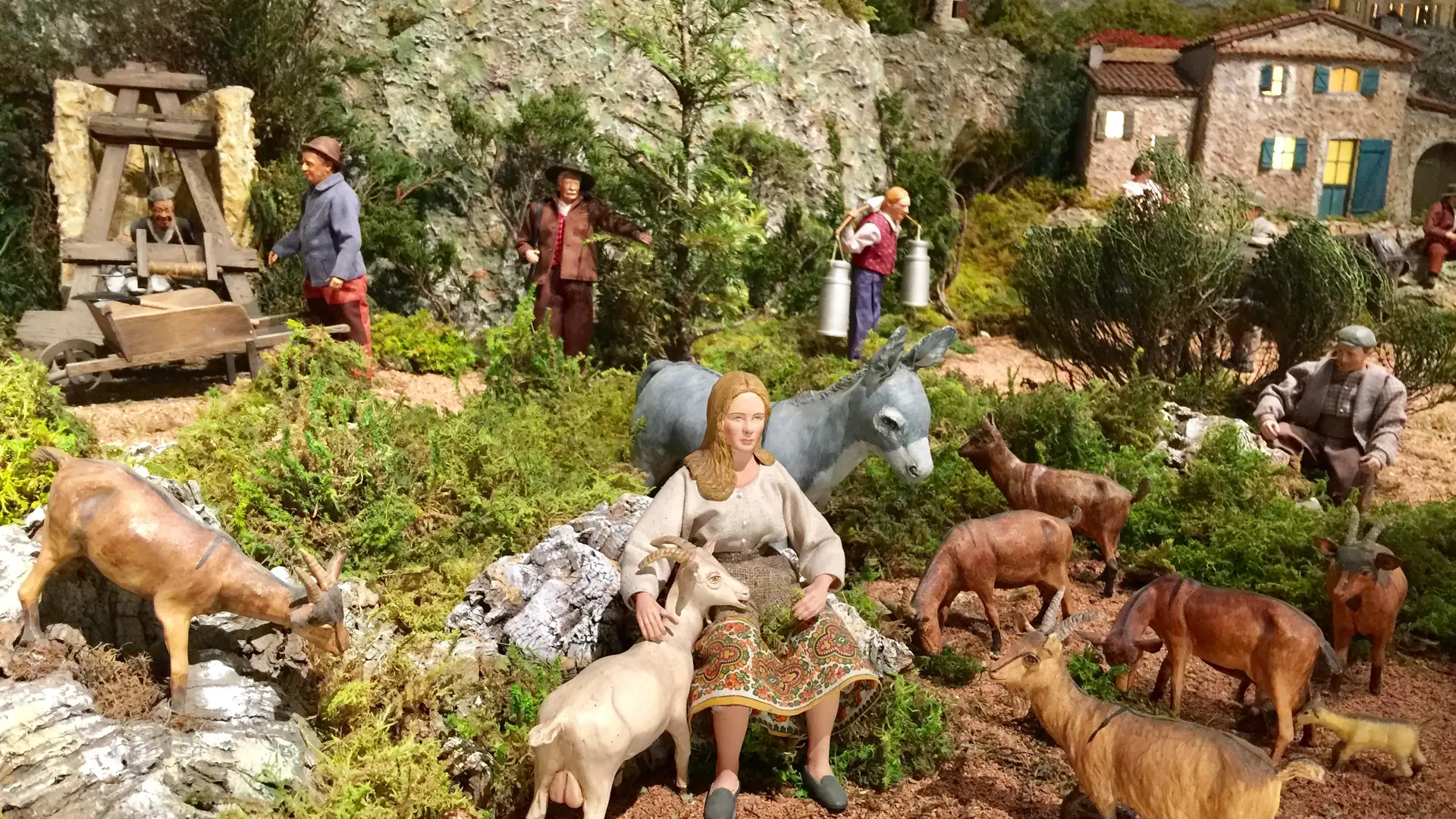 Diorama Manon des Sources du Petit Monde Marcel Pagnol