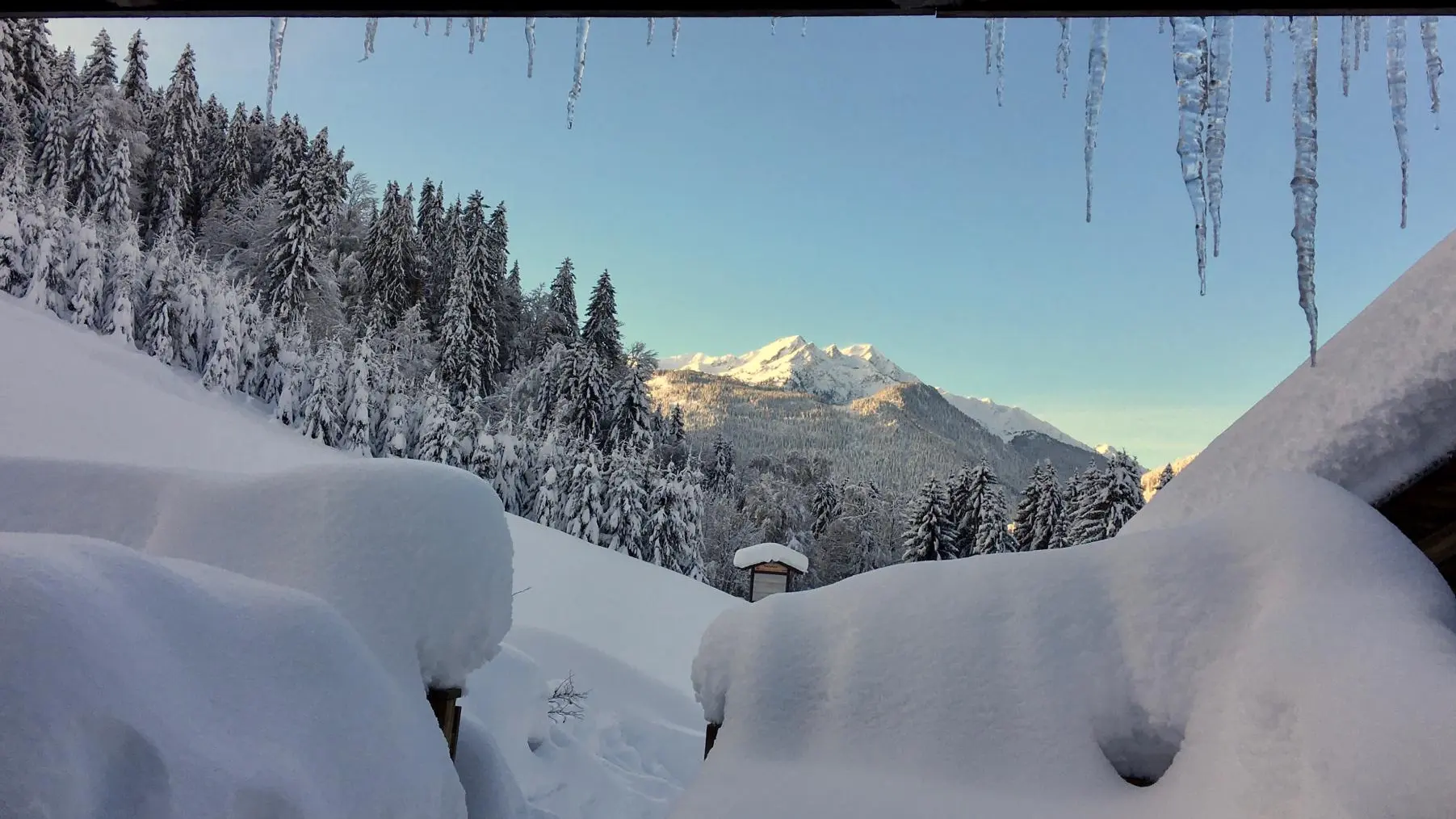 Vue sur le Mirantin depuis le chalet