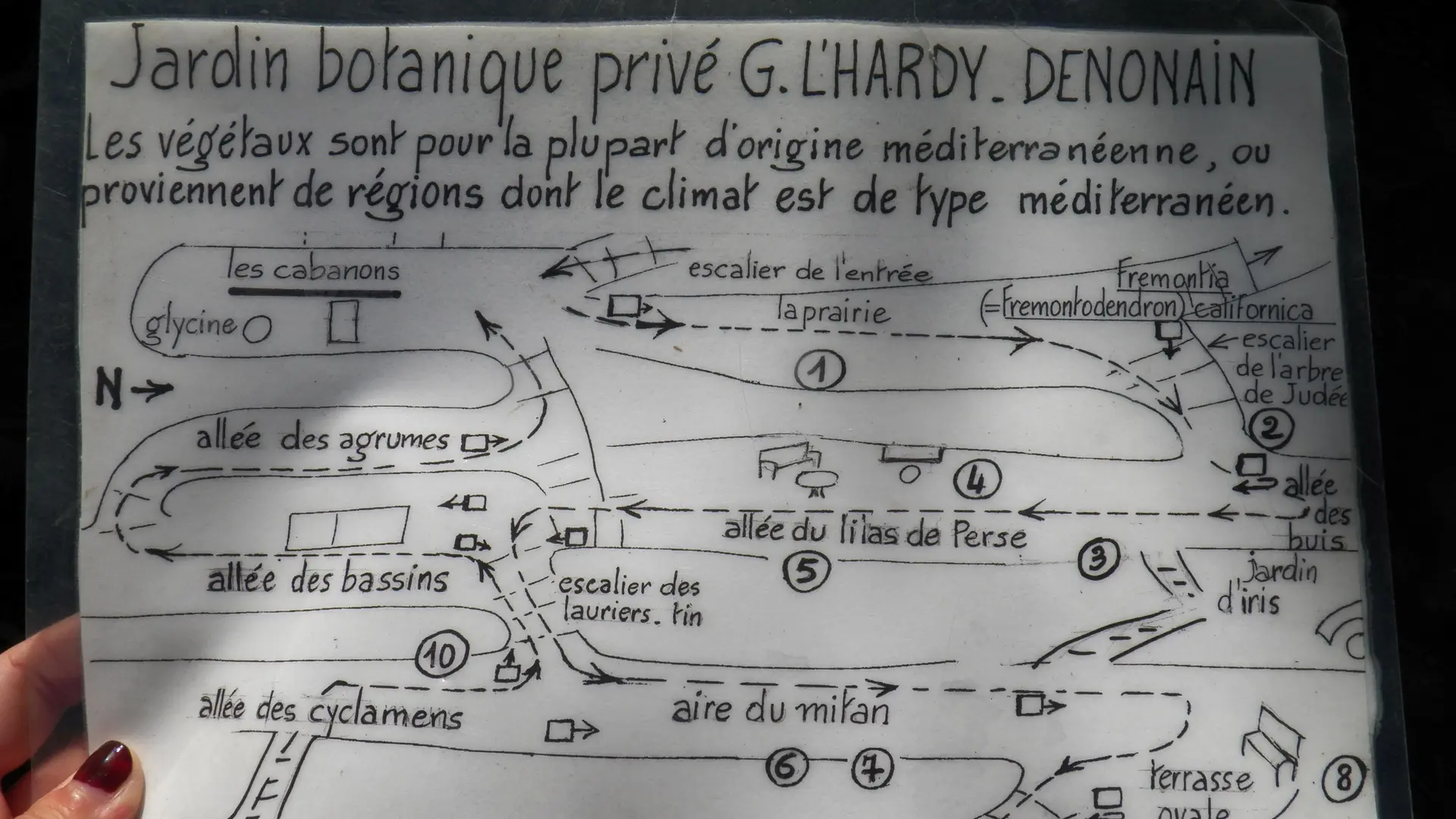 Plan du jardin remarquable L'Hardy à Gassin - https://gassin.eu