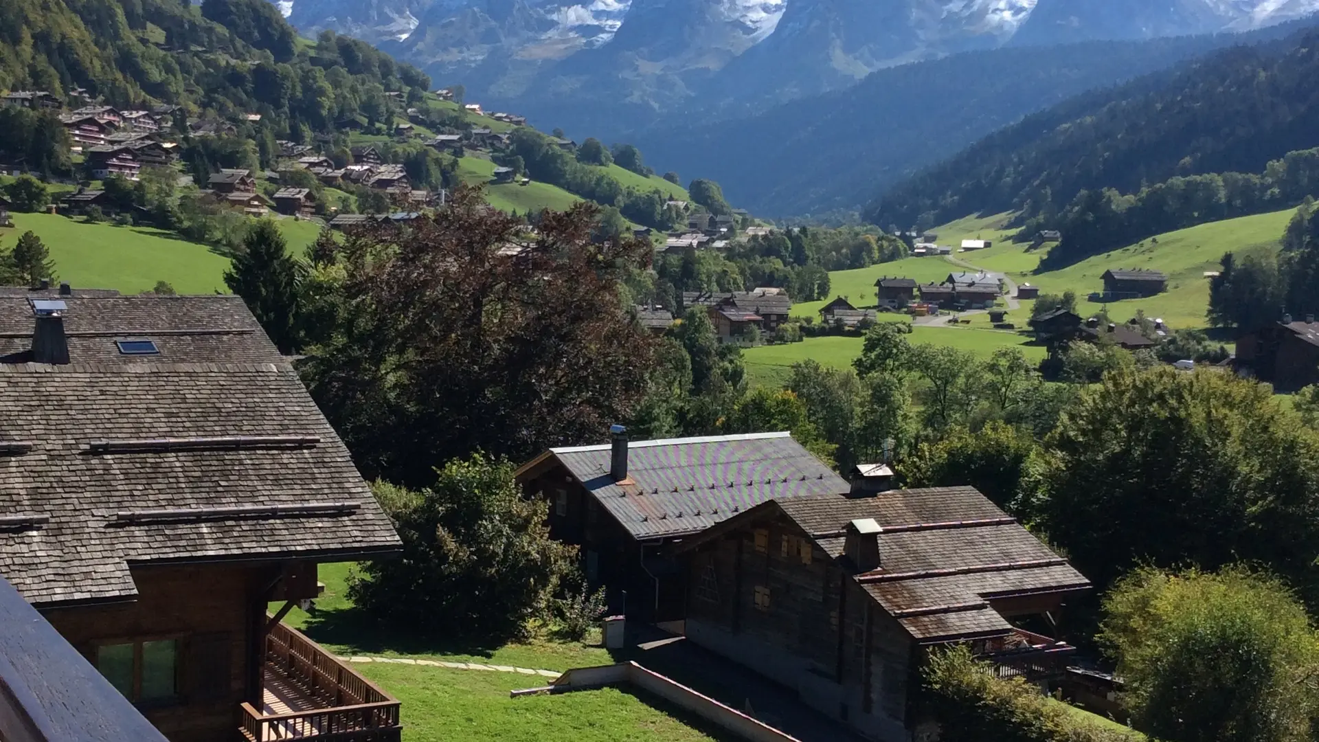 Vue depuis l'appartement été/View from the apartmet summer-Beaulieu-Le Grand-Bornand
