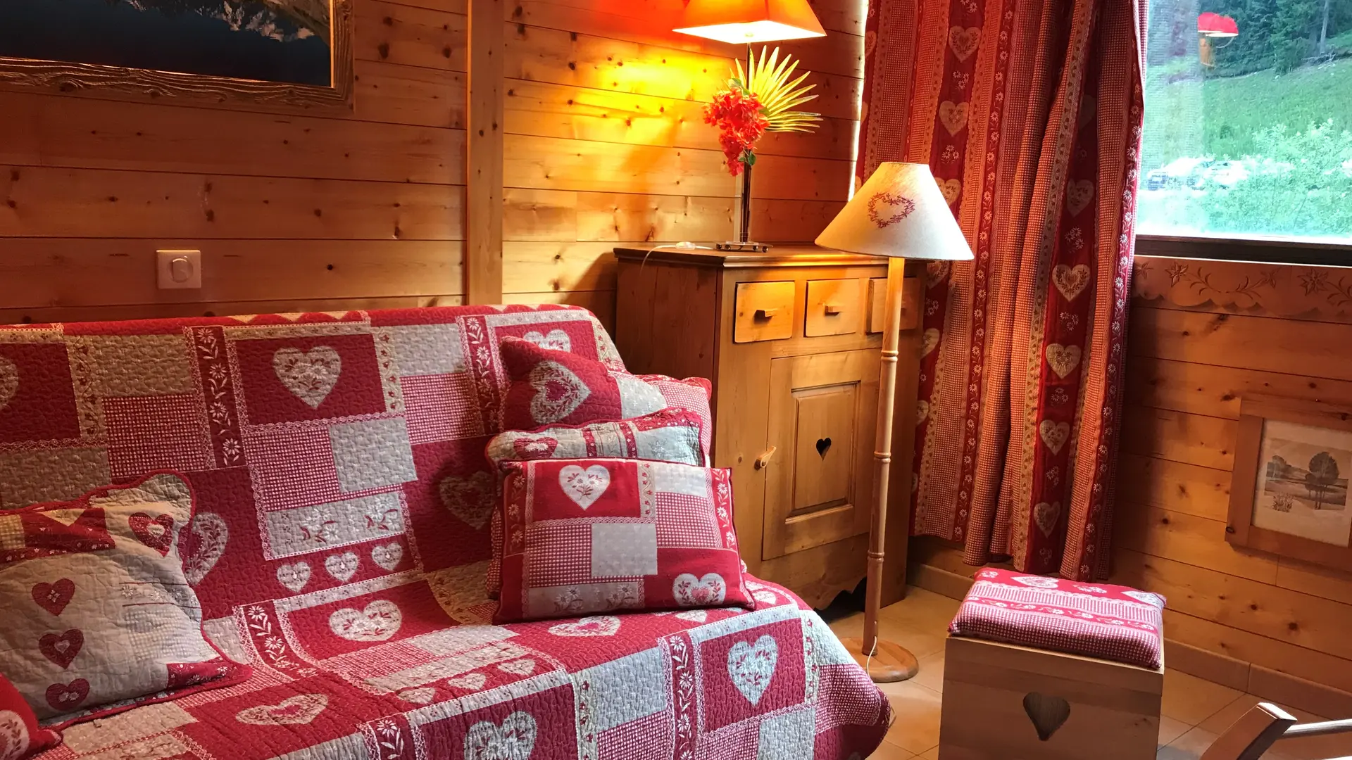 Living room with sofa bed