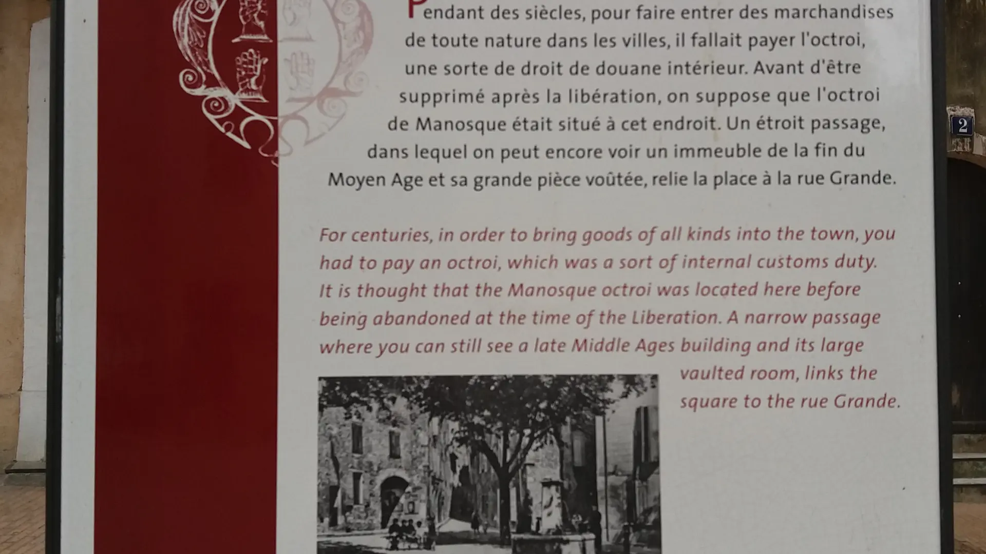 Plaque place du contrôle