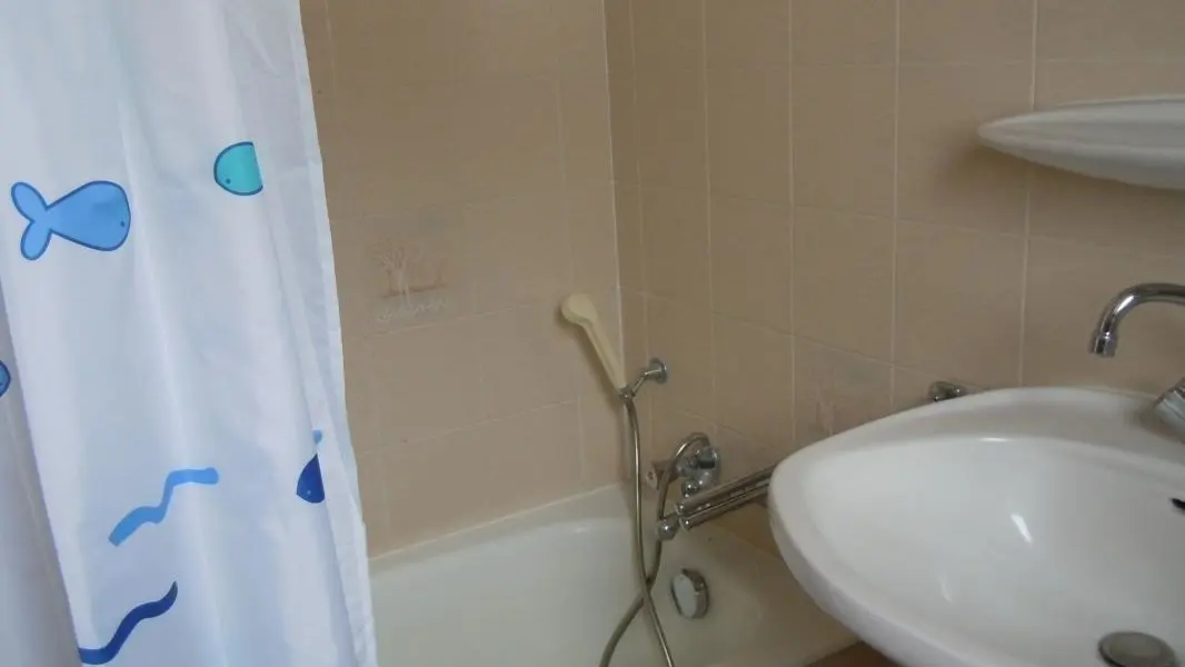salle de bains avec baignoire
