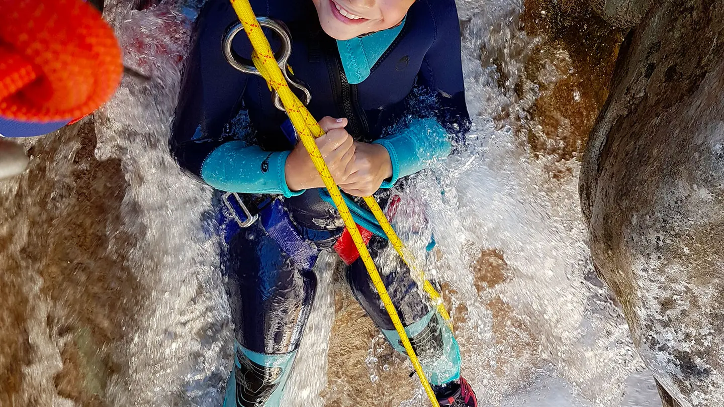descente en rappel canyoning