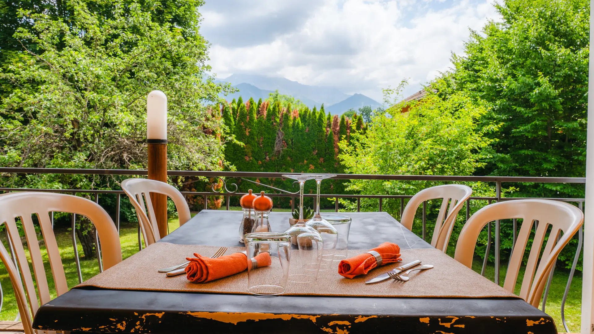 La terrasse en été