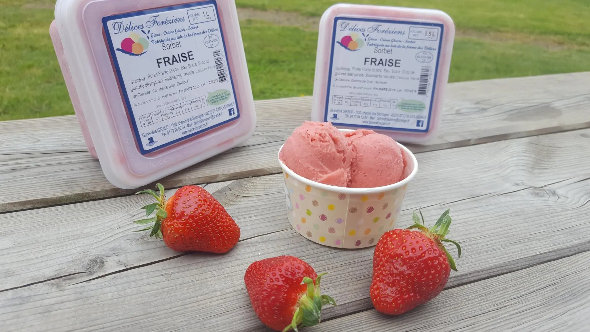 Les propriétaires produisent de délicieuses glaces et sorbets sur leur exploitation
