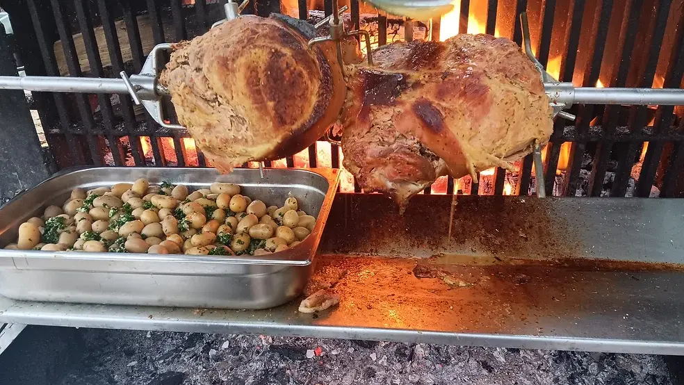 Viande à la broche