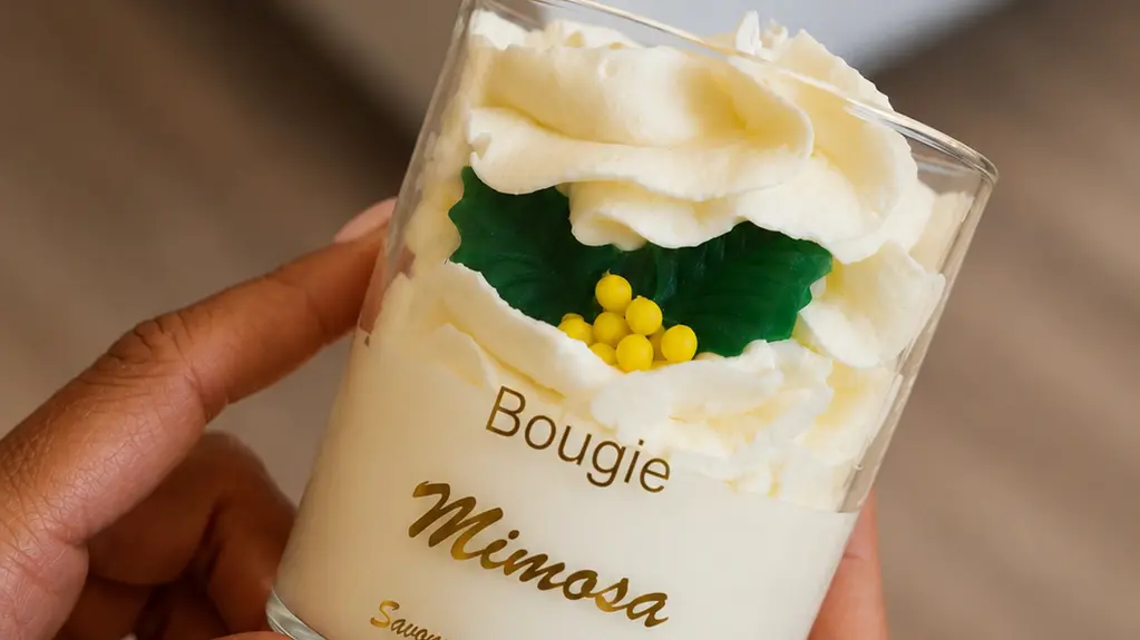 Bougie au mimosa
