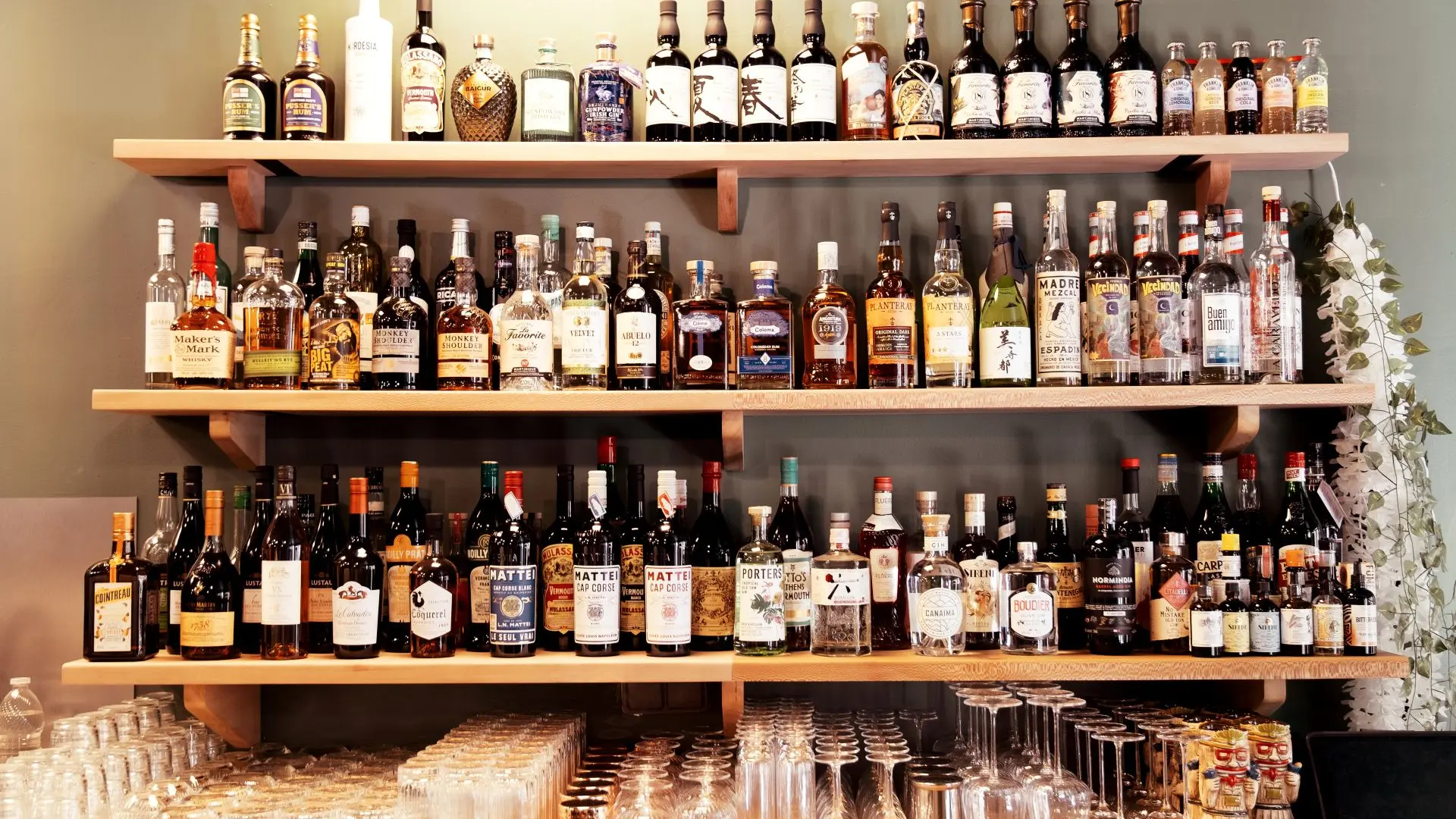 gamme des alcools