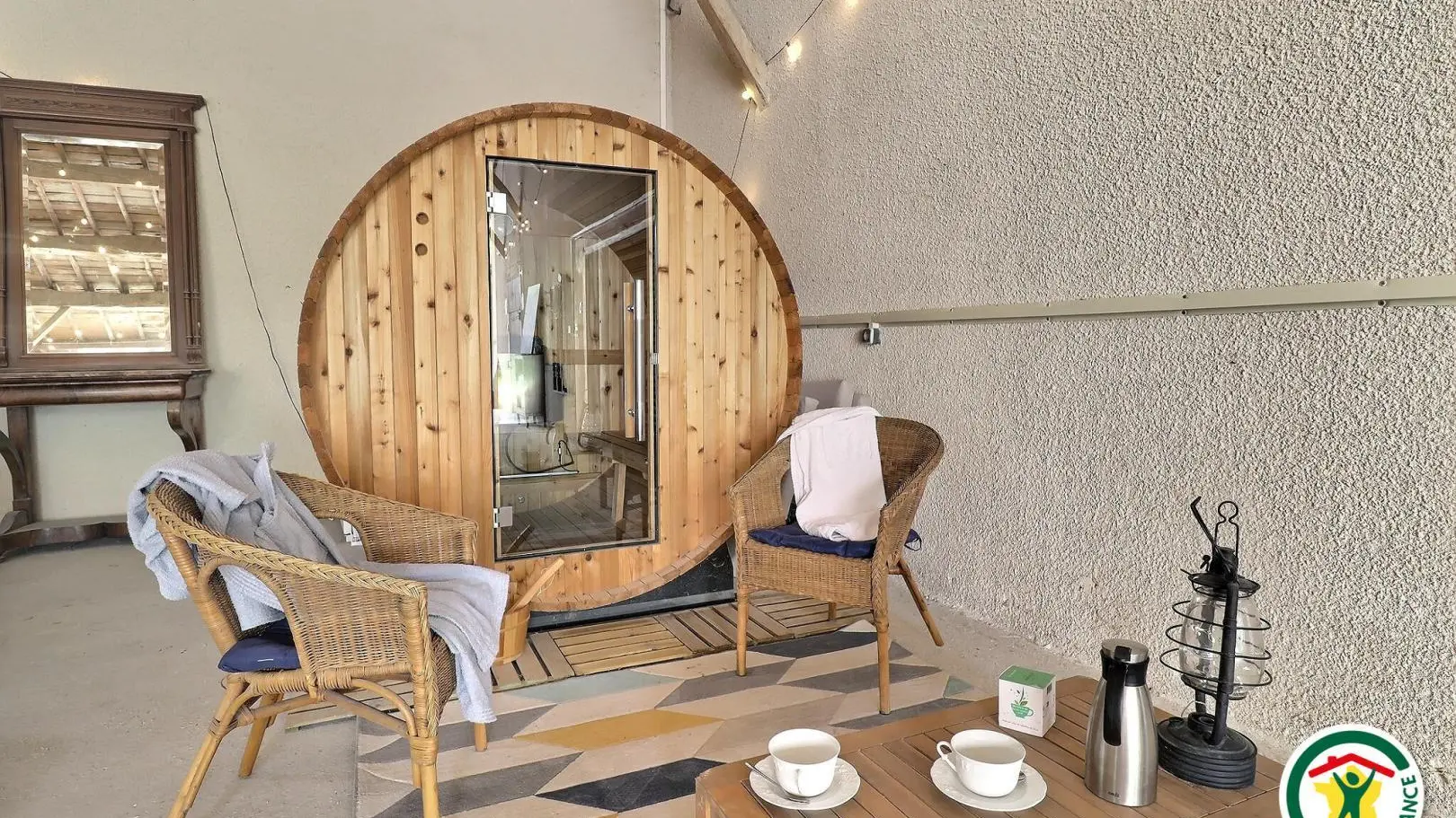 Sauna 2/4 personnes : sur réservation et en supplément