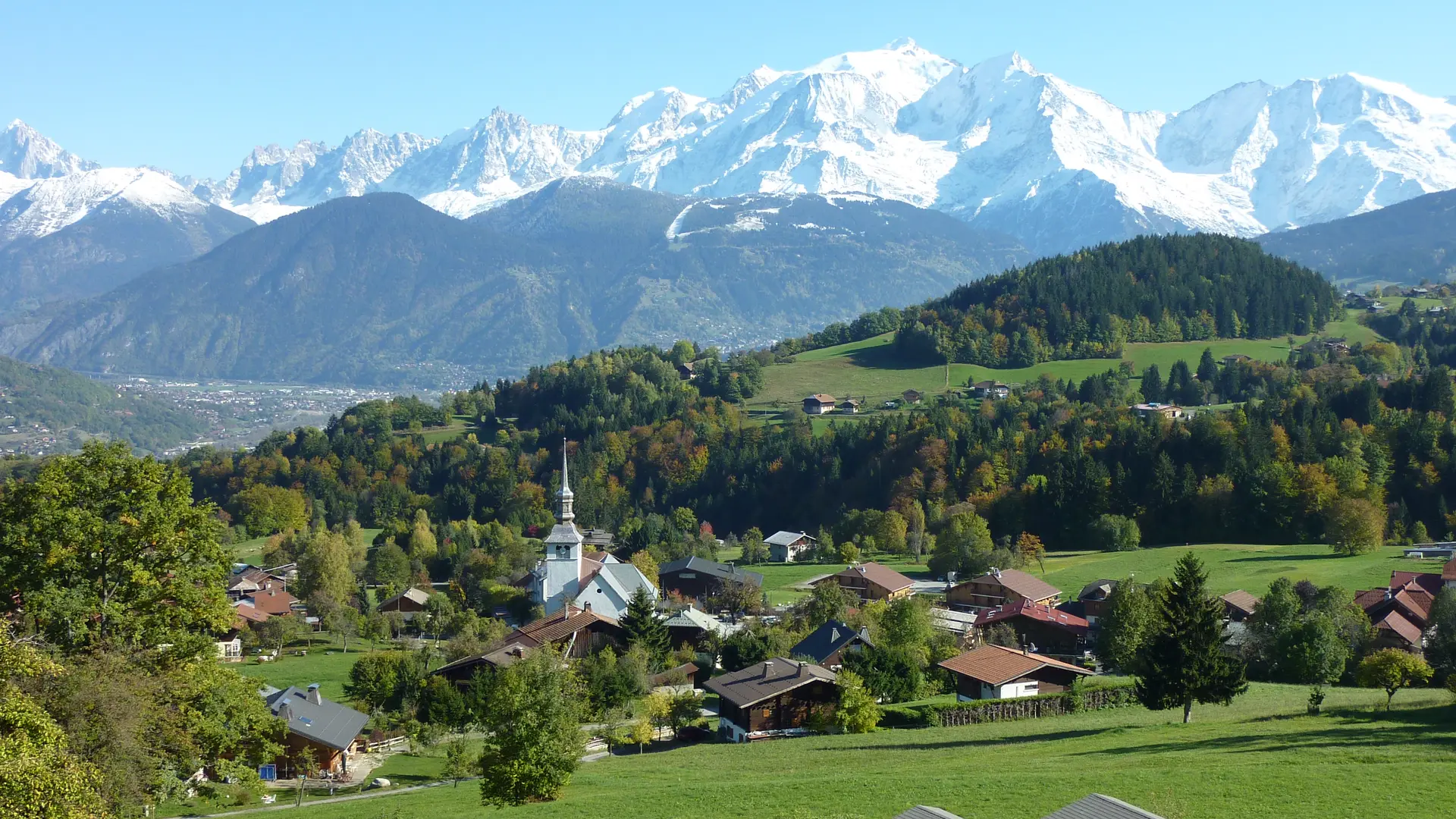 Vue Mont-Blanc en été