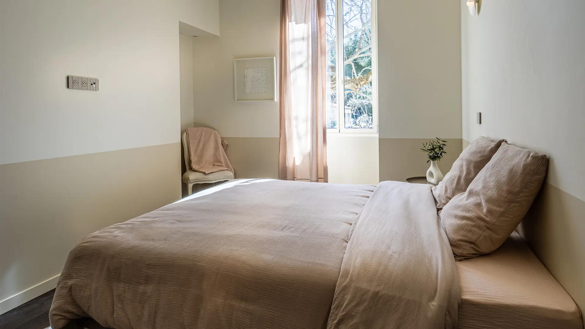 La chambre Plume dispose de deux lits doubles