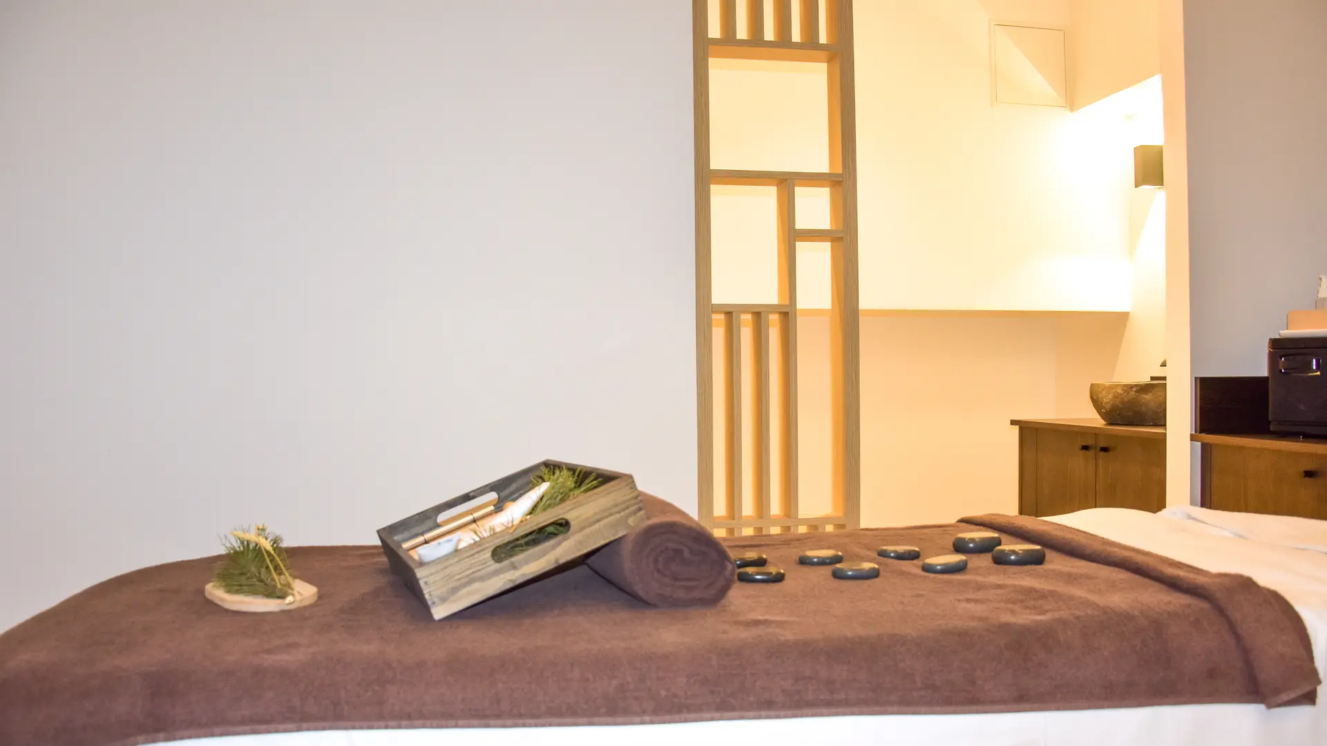 Trois cabines de soins dont deux proposées en duo