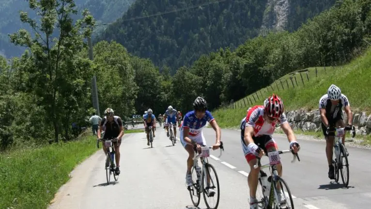 Montée de La Toussuire lors de l'étape du Tour en 2012