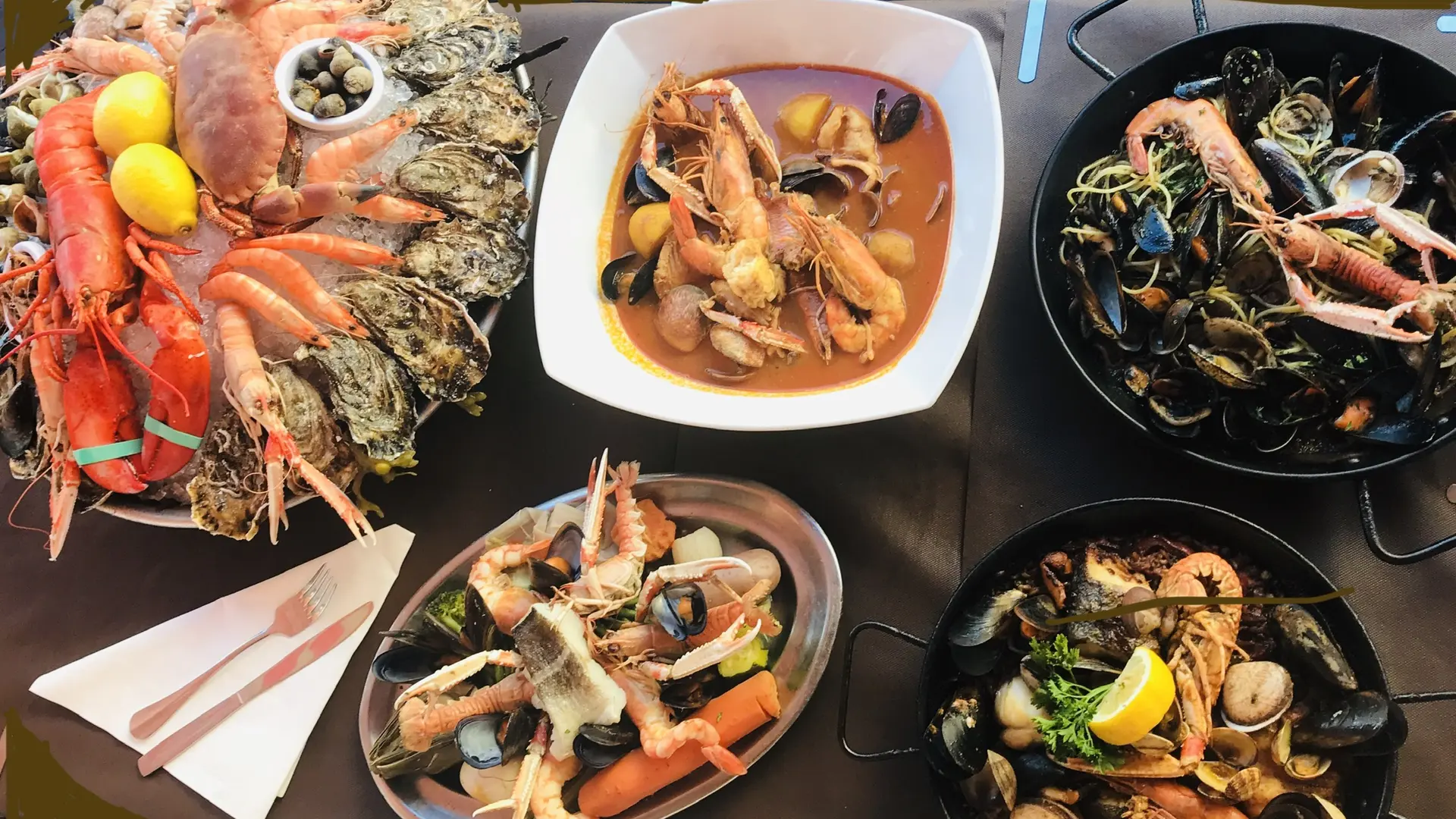 Bouillabaisse, paella, aïoli, fruits de mer