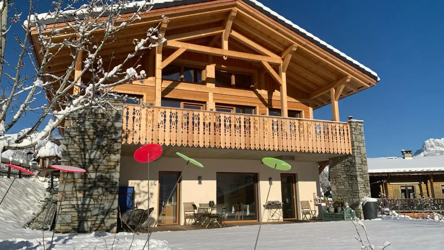 Vue du jardin en hiver