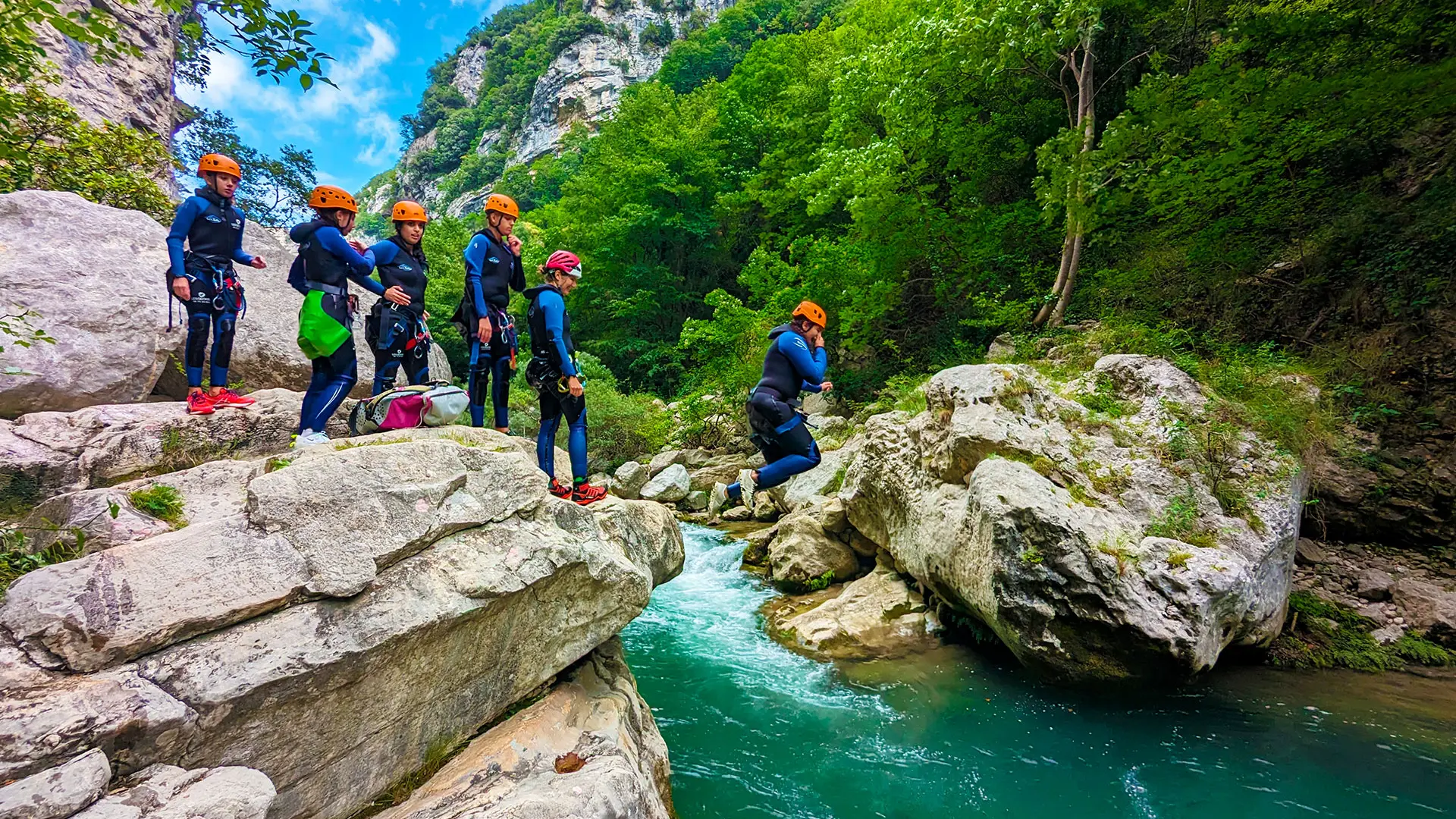 Canyon du Loup en groupe