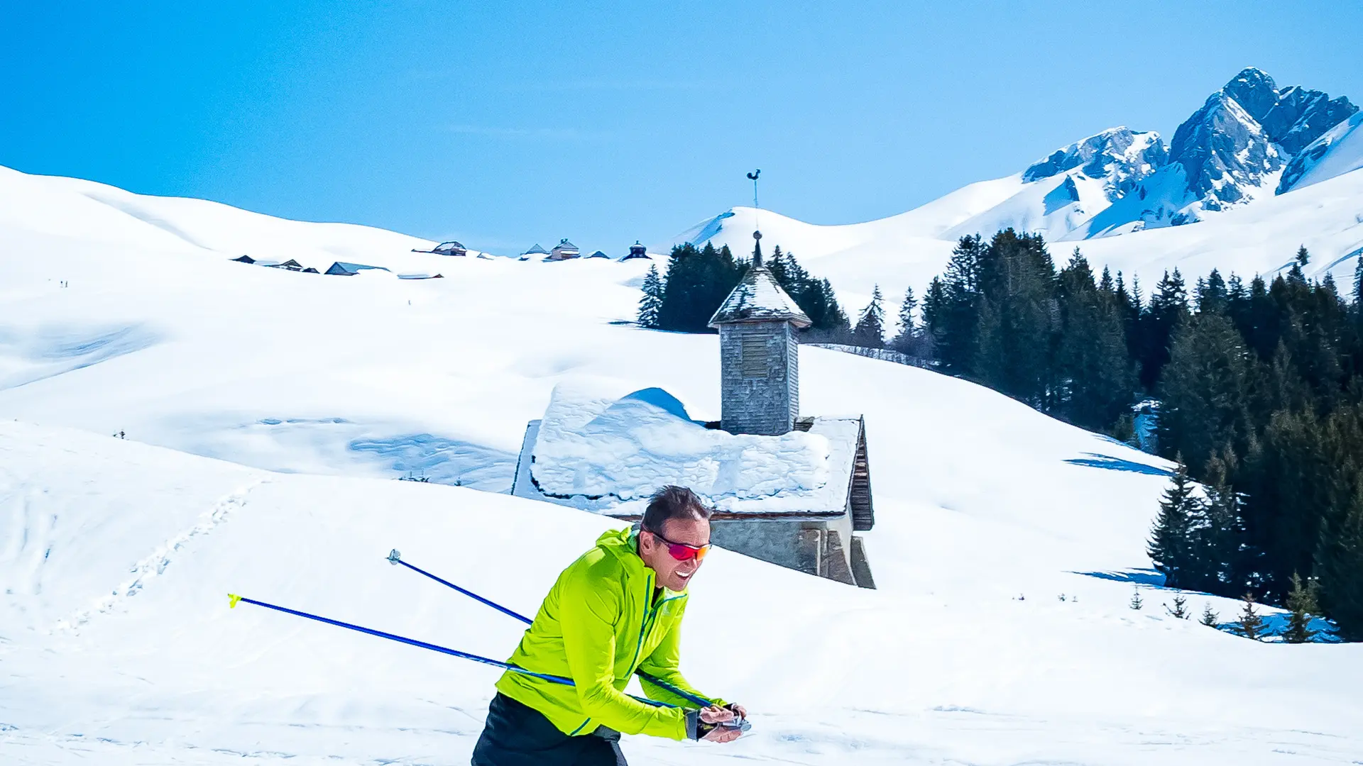 Ski de fond avec un moniteur ESF