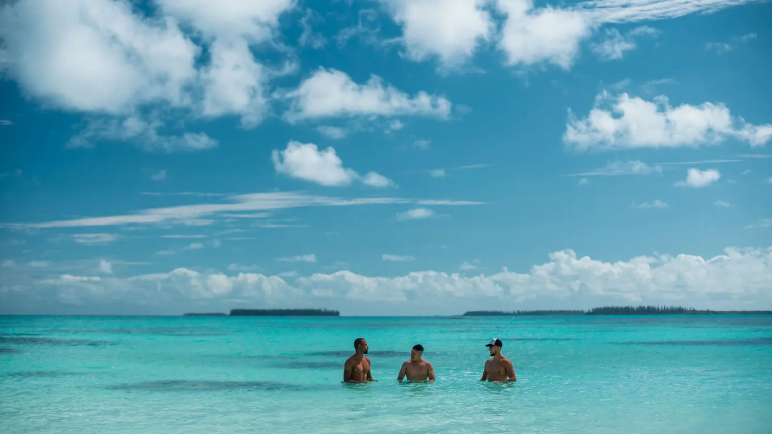 Enjoy the crystal clear water for swimming around the Brush Island