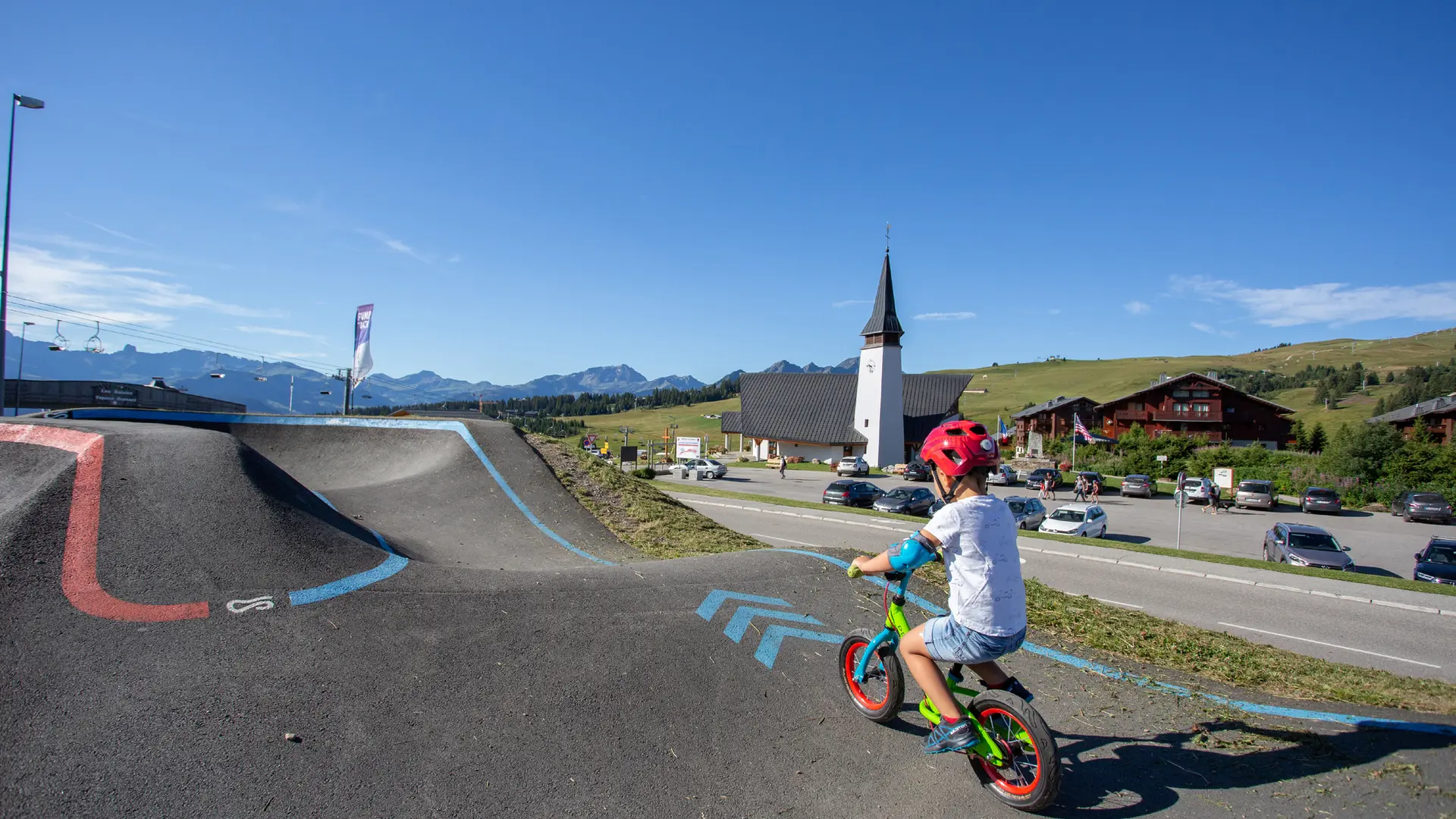 Draisienne sur la piste bleue