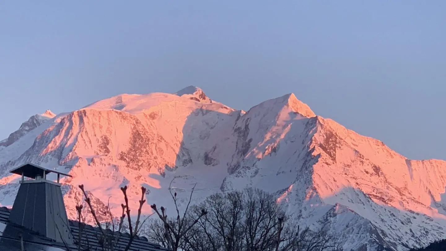 Coucher de soleil d'hiver vu de l'appartement