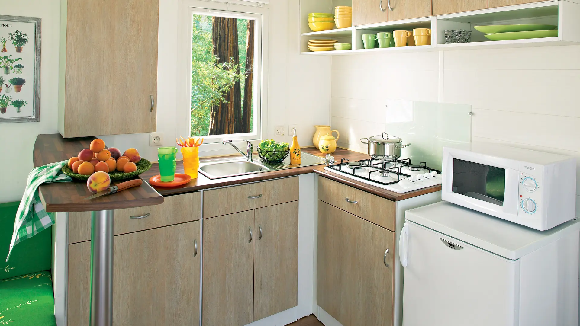 Intérieur du mobil-home - Cuisine