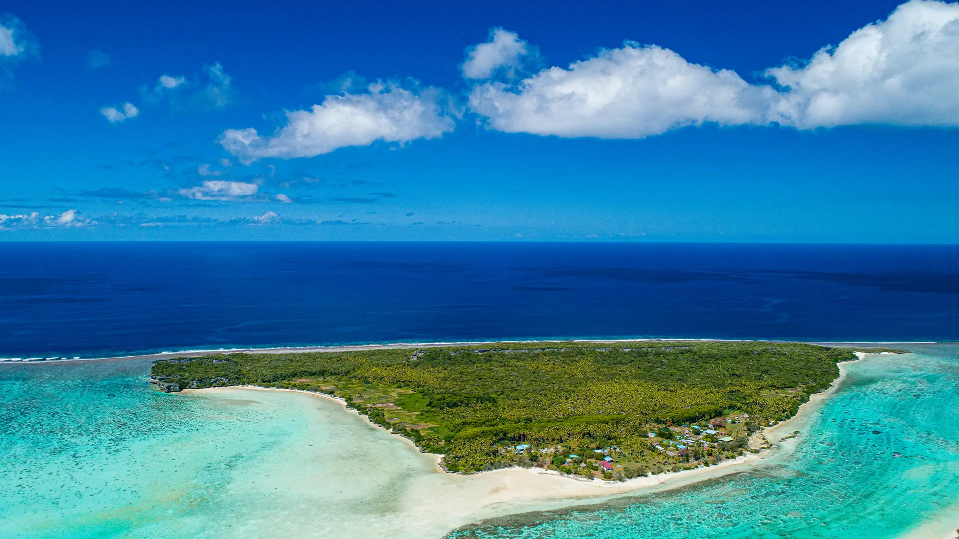 Aerial view of the island