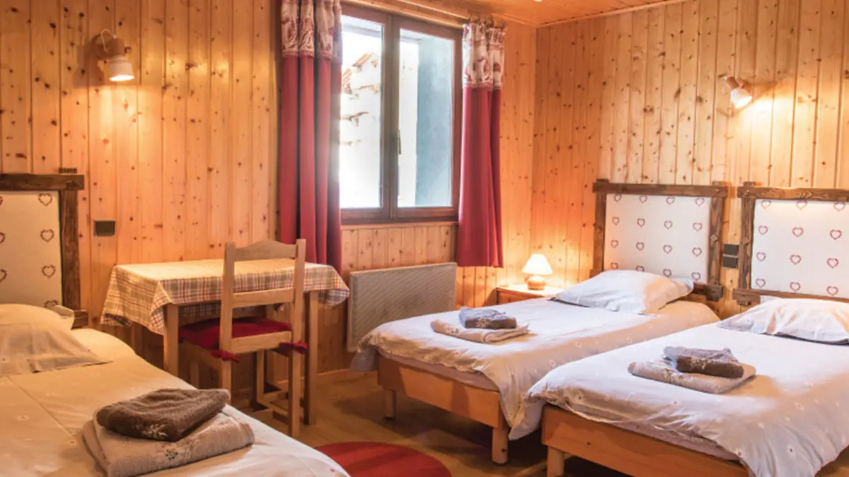 Chambre enfants avec des lits simples - Chalet Bazel Val d'Isère