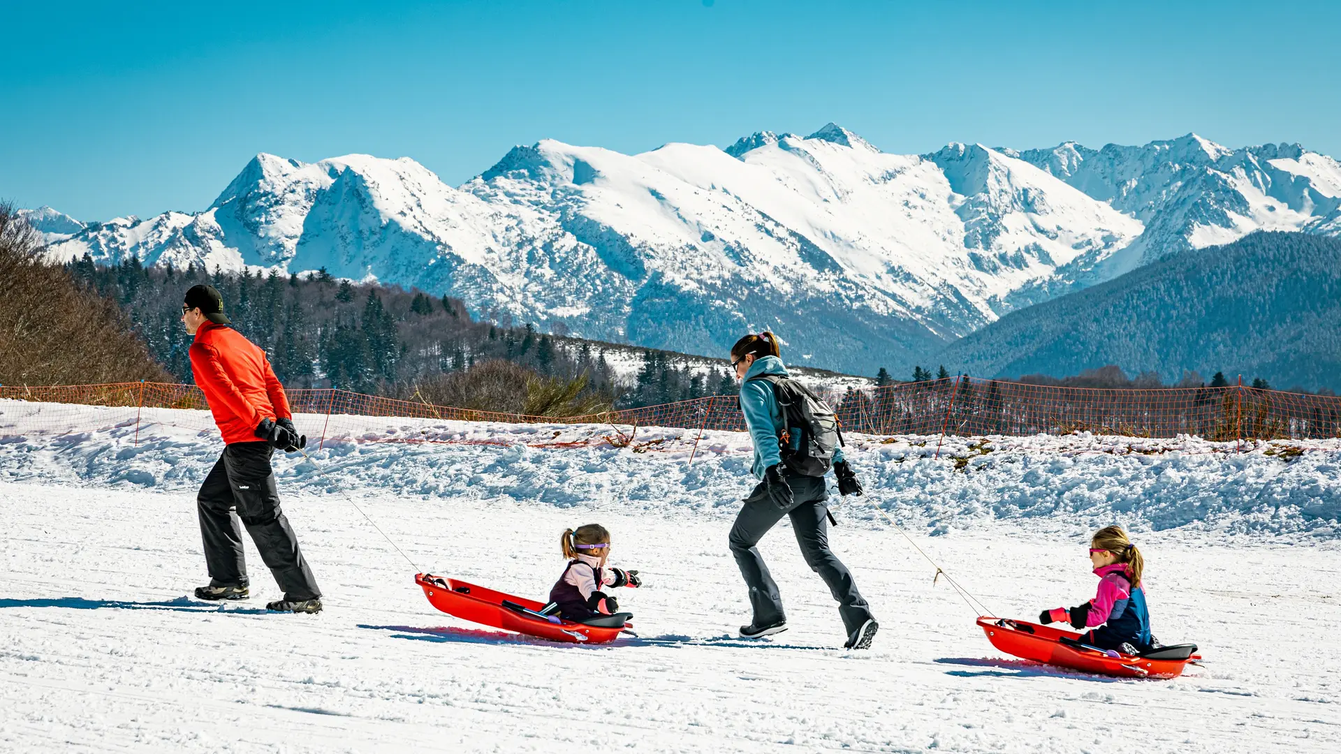 luge en famille